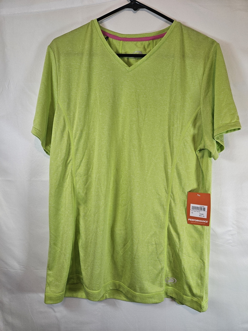 Women's Short-Sleeve V-Neck Performance Tee - Lime Green